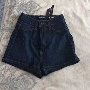 High rise jean shorts